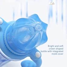 1 buah Botol Bayi Crown 240ml/8oz, Motif Hewan, Dengan Pegangan yang Dapat Diputar dan Skala Pengukuran yang Jelas, Anti-Kolik, Cocok untuk Penggunaan Sehari-hari - MultiWarna - View 3