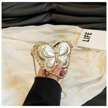 1 件女士时尚纯金手拿包，带腕带，无需清洗，是送给朋友、女朋友的理想礼物，适合派对、约会、聚会 - 彩色 - 查看 3