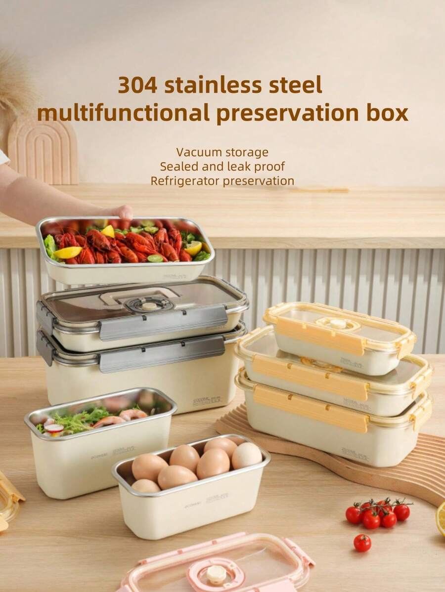 Stainless Steel Food Container, Refrigerator Safe Airtight Lunch Box