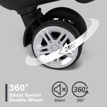 Hành lý ký gửi nhẹ có thể mở rộng lý tưởng cho hành lý xách tay ABS + PC Vỏ cứng có 4 bánh xe xoay Có sẵn các kích cỡ 20, 24, 28 inch - màu đen - Xem 9