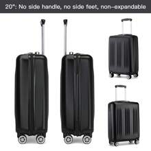 Hành lý ký gửi nhẹ có thể mở rộng lý tưởng cho hành lý xách tay ABS + PC Vỏ cứng có 4 bánh xe xoay Có sẵn các kích cỡ 20, 24, 28 inch - màu đen - Xem 3