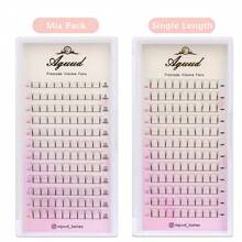 240/120 peças Leques de Volume Pré-Montados 3D 4D 5D 6D 8-15mm C D Curl Russo, Extensões de Cílios com Haste Longa, Agrupamentos de Cílios, Cílios Individuais, Cílios, Cílios Falsos - C - Visão 8