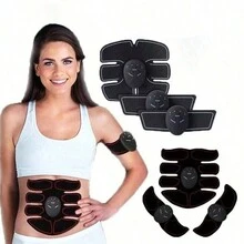 EMS Wireless Muscle Stimulator Glute Trainer Abs Stimulator Fitness Massager - Black - View 2