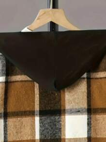 Chaqueta con capucha informal y holgada a cuadros para adolescentes/niños, chaqueta cortavientos de manga larga y cálida con bolsillos para niños, chaqueta de cuadros de para niños para otoño/invierno, ropa exterior