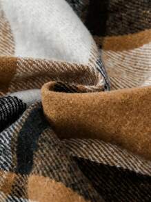 Chaqueta con capucha informal y holgada a cuadros para adolescentes/niños, chaqueta cortavientos de manga larga y cálida con bolsillos para niños, chaqueta de cuadros de para niños para otoño/invierno, ropa exterior