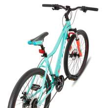 HILAND 26 Inch Mountain Bike For Women, 21 Speed With Lock-Out Suspension Fork, Dual Disc Brakes, Aluminum Frame MTB, Adult Ladies Womens Bike Mens Bicycle - màu xanh lá - Xem 9