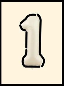 10pcs/Set 40inch (Approx. 101cm) Huge 0-9 Number Cartoon Balloons, Cartoon Balloons, Black & White Balloons, Aluminum Foil Polyester Balloons, White/Pink/Light Blue/Caramel/Cream/Cow Print Foil Balloons, For Birthday Party Decorative Balloon Props - Multicolor - View 14