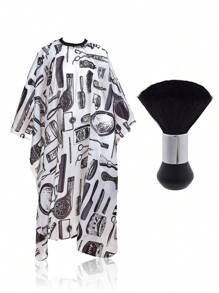 WANMEI 1/2/3 件装专业美发披肩、带颈部除尘刷的美发披肩、美发围裙、染发披肩、清洁刷、沙龙喷雾瓶、造型喷雾瓶、酒精喷雾瓶、高压喷雾瓶、美发工具 - 白色 - 查看 13