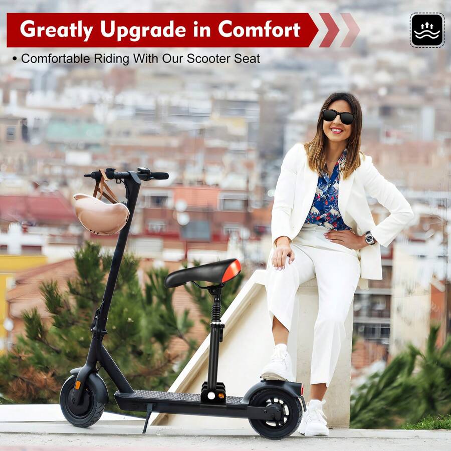Rainaut Electric Scooter Seat Saddle, Adjustable, Comfortable And Original Shock-Absorbing, Foldable Seat Saddle, Seat Saddle For Xiao Mi E-Scooter Pro Saddle Electric Scooter Adjustable 40-60CM - Black - View 1