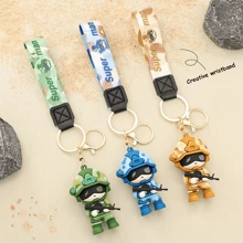 1pc Military Special Forces Cartoon Figure Keychain, Suitable For Bag Decoration, Gift For Friends - Multicolor - View 4