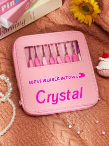 1 件定制粉色编织针套装、定制名称毛衣钩针套装、个性化粉色钩针剪刀粉色钩针套装软手柄 PU 包个性化伴娘礼物、结婚礼物、周年纪念礼物、情人节礼物、生日礼物、母亲节礼物、最好的朋友礼物、送给妈妈的礼物、送给女朋友的礼物、送给她的礼物、送给妻子的礼物圣诞礼物 - 粉色 - 查看 4