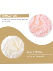 2/4 paquetes Bola de baño, Pad de malla con flores para escrubir en el baño, Bola esponja exfoliante para el Body, Bola de malla de ducha con cepillo de masaje, Esponja de baño suave de malla, Accesorios de baño exfoliantes para hombres y mujeres