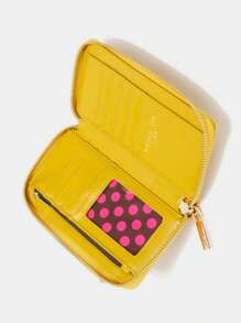 Women's 2-In-1 Handbag Yellow Small Phone Case Crossbody Wallet Detachable Strap Snap Closure Perfect For Everyday Use Or Travel Any Occasion