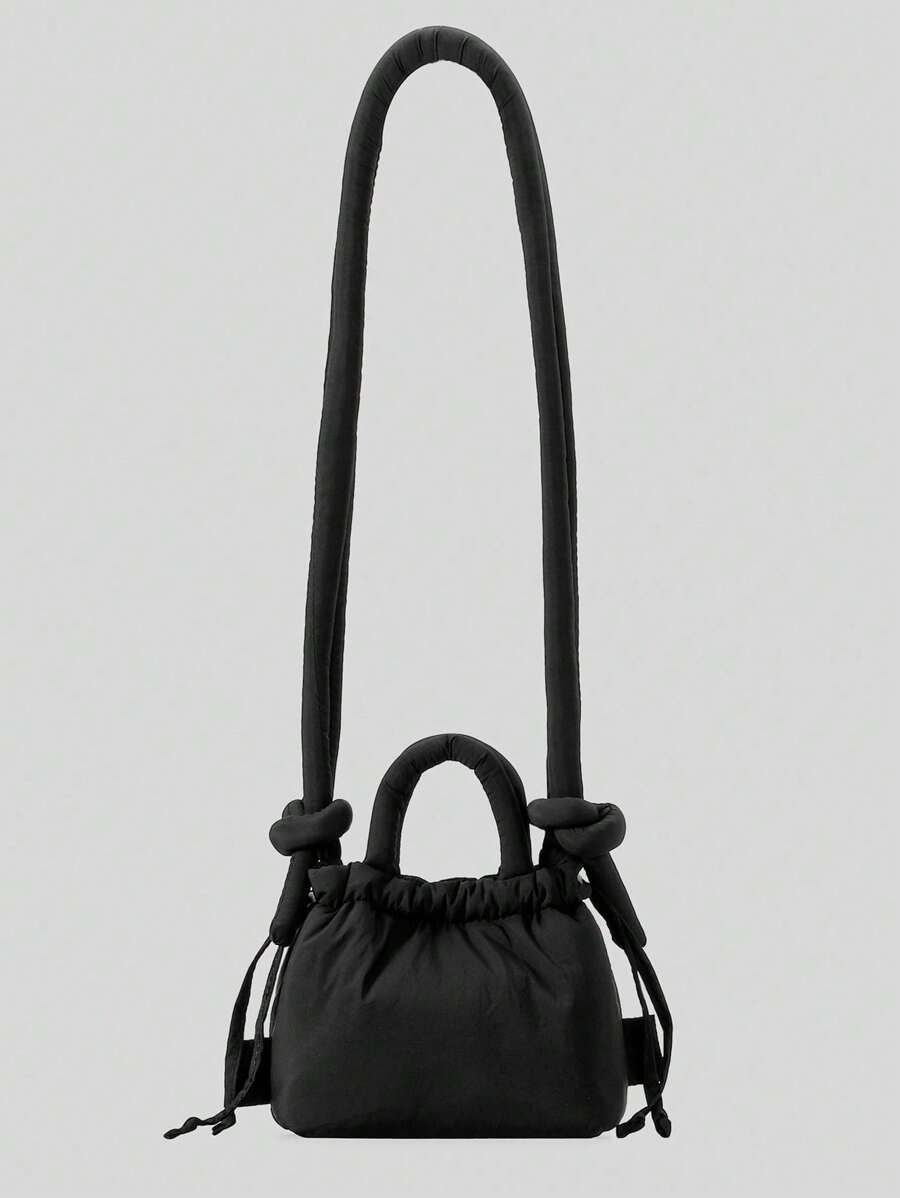 Bolso pequeño casual tipo plumón, bolso de hombro cruzado acolchado de diseñador para mujer, bolsos de mano de nailon y plumón para dama, mini bolsos de moda 2024