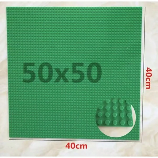 1 pieza base de 50 x 50 compatible con las principales marcas de bloques de construcción, de 15.7 x 15.7 pulgadas, excelente para regalo de vacaciones/cumpleaños/Navidad
