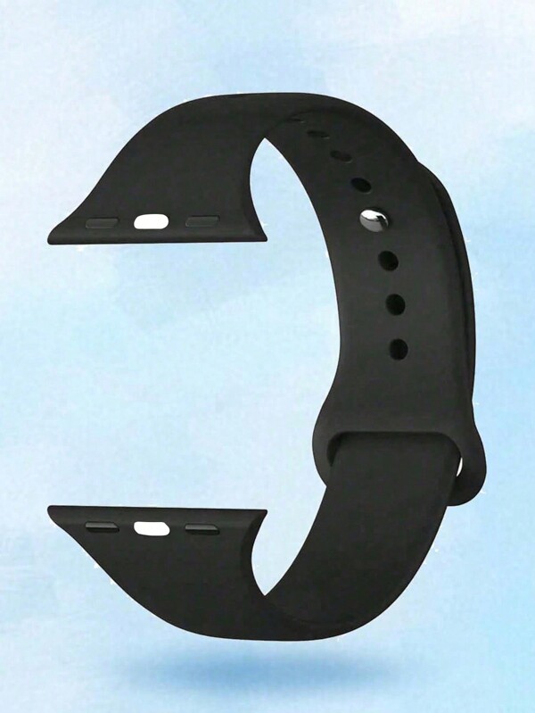 1 pièce Bracelet de montre sport en silicone noir compatible avec la montre Apple 40 mm, 38 mm, 41 mm, 44 mm, 45 mm, 42 mm, 49 mm, femmes et hommes, bracelet de montre souple noir et étanche, bracelet de rechange compatible avec la montre Apple Watch série 9, 8, 7, 6, 5, 4, 3, 2, 1, SE, Ultra 2/1