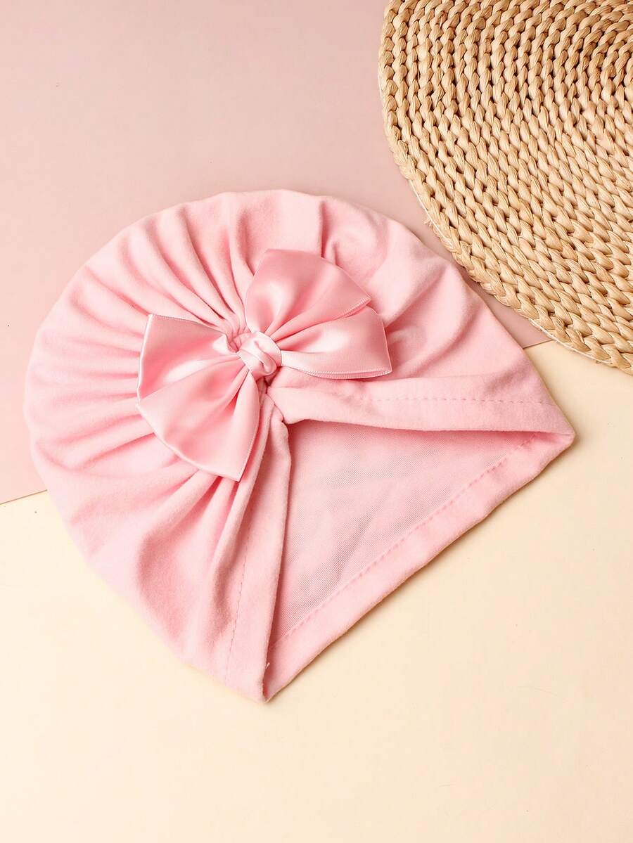 1 chiếc mũ trang trí nơ màu hồng nhạt, thích hợp để đội hàng ngày - Nhiều màu - Xem 1