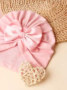 1 chiếc mũ trang trí nơ màu hồng nhạt, thích hợp để đội hàng ngày - Nhiều màu - Xem 2