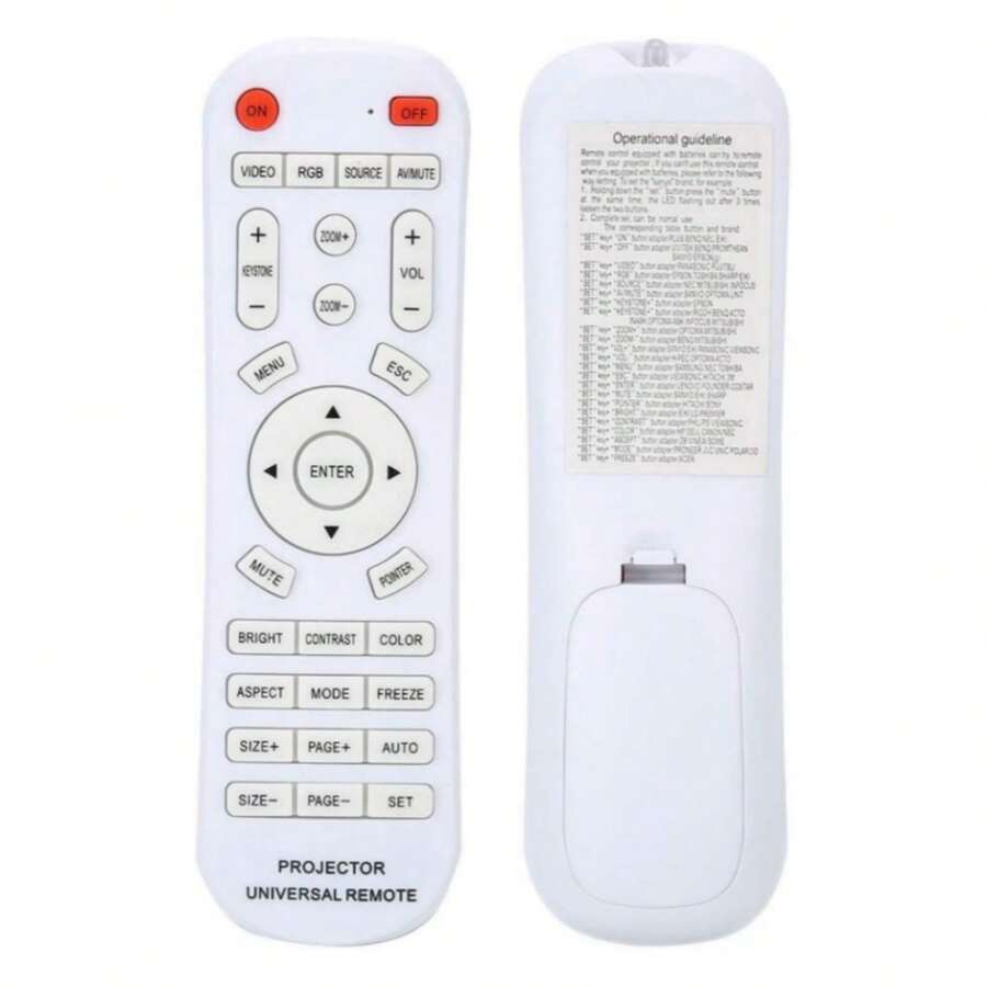 NOVAGLORY Universal MT1 Projector Remote Control, White Universal