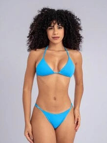 Women Bikini Sets - 藍色 - 查看 1