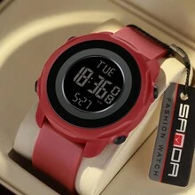 1 Đồng hồ điện tử có chuyển động điện tử dành cho nam, sinh viên, đa chức năng, thời trang, tối giản, chống thấm nước, thời trang, thể thao, thường ngày, thích hợp để tự đeo, kiểu dáng số 6122 - màu đen - Xem 13