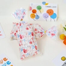 50 chiếc túi kẹo OPP hình trái tim cho ngày lễ tình nhân, túi quà tặng sáng tạo cho bánh quy và đồ ngọt - A - Xem 5