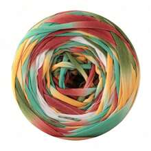 Section Dyed T-Shirt Yarn, 300g/Set, 109.36 Yds, Mixed Colors, Polyester, DIY Craft Ribbon Yarn - Suitable For Blankets, Cushions, Dolls, Throw Pillows, Knitting And Crochet Supplies