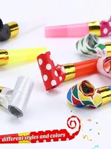 10/20pcs Colorful Party Whistles, Noisemakers For Birthday, New Year Celebration, Party Favors