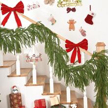 1PC Artificial Christmas Garland Ivy Vine Seasonal Pine Needles Cypress Garland Greenery Plant For Xmas Home Christmas Winter Xmas Tree Rattan Decoration Artificial Wreath Home Decor Christmas Decorations Room Decor