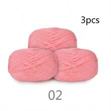 3 件/套 50 克腈纶纱线柔软保暖 DIY 针织材料适用于围巾、玩偶、冬季礼物 - 彩色 - 查看 19