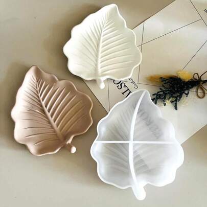 DIY Leaf Tray Silicone Mold Gypsum Resin Storage Fruit Plate Mold