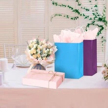 150 tờ giấy lụa màu hồng, giấy lụa số lượng lớn 14 x 20 inch, giấy lụa gói quà cho đám cưới, sinh nhật, dự án tự làm, nghệ thuật, thủ công, trang trí - Hồng - Xem 5