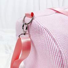 [Personalização de nome] Bolsa de bagagem Seersucker, bolsa de mão, bolsa de ombro, grande capacidade e leve, personalização de nome bordado, essencial para presentes de Natal, carta, portátil, multifuncional, versátil, grande capacidade, funcional, prático, multifuncional, fofo, adorável, contratado, vibrações de férias/férias, minimalista, personalizado, personalizado, exclusivo, personalizado, presentes personalizados para mulheres, bolsa de viagem, bolsa grande, presentes ideais para ela, mulheres, novatos e trabalhadores de colarinho branco, namorada, meninas rosa, bolsa de praia