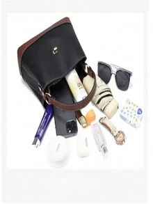 Wilson Bag Fashionable And Versatile Three-Layer Women's Bag, Shoulder Crossbody Bag, High-End Portable Bucket Bag - 卡其色 - 查看 4