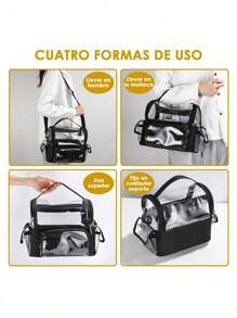 Bolso Cosmetiquero Bolso de Maquillaje PVC Transparente Impermeable de Gran Capacidad