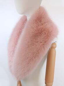 1pc Soft & Cozy Double-Layer Faux Fur Shawl, Handmade Original Design, Warm Cloak, Bridal Wedding Dress Accessory For Women In Winter