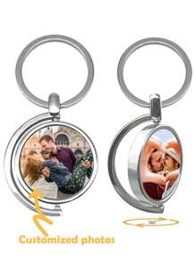 1 buc breloc personalizat cu imagine - brelocuri rotative față-verso cu fotografii colorate, cadouri memoriale pentru iubitorii de familie, Crăciun, Anul Nou, cadouri de petrecere de Ziua Îndrăgostiților, cadou de absolvire, cadou de Ziua Mamei, cadou de Ziua Tatălui, durabil, colorat, drăguț, adorabil, amuzant, Kawaii, Y2K, elegant, unisex, casual, personalizat, unic, personalizat, cadouri ideale pentru el, cadouri ideale pentru ea, iubitul, prietena, familia, prietenii.