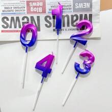 Kreative farbverlaufende Kerze Party Geburtstagskuchen Dekoration 0-9 Ziffern-Digitalkerze Dekoration - Verschiedenfarbig - Übersicht 5