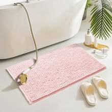 Weicher Chenille Badezimmerteppich in Mehrfarbig, rutschfest und saugfähig, Haustier-Hundematte, Heimtextilien Badezimmerdekoration Bodenbelag, Outdoor-Teppich Türmatte Herbstdekoration Badezimmerzubehör Rückkehr zur Schule