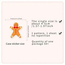 49张姜饼贴纸 圣诞贴纸 节日贴纸 圣诞礼物 涂鸦贴纸 艺术贴纸 乙烯基贴纸 美观笔记本电脑贴纸包 滑板贴纸 水瓶贴纸 笔记本贴纸 - 彩色 - 查看 3