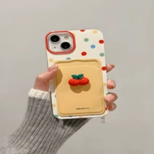 一个圆点，一个蝴蝶结，一个卡包手机壳适用于Iphone16/7/8/11/12/13/14/15/X/XR/Xs/Plus/Pro/Pro Max/SE2