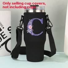 Estojo para copo de 1200 ml e 40 onças, capa para copo, capa para copo de material de mergulho, capa protetora para copo de alça de carro, alça diagonal ajustável, adequada para viagens ao ar livre, condicionamento físico, uso diário.