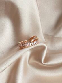 rakol 1pc Open Cubic Zirconia Decorative Ring - Rose Gold - View 3