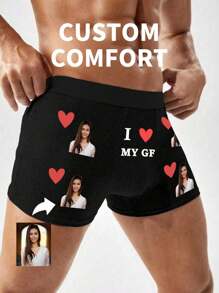 Quần lót nam in hình trái tim ngộ nghĩnh, có thể tùy chỉnh ảnh/hình ảnh, chất liệu co giãn thoải mái, thích hợp làm quà tặng cho bạn trai/chồng. Đáng yêu, đơn giản, hài hước, ấm cúng, tùy chỉnh, cá nhân hóa, độc đáo, quà tặng cá nhân hóa cho nam giới. Quà tặng lý tưởng cho người yêu, bạn bè, phòng ngủ, đám cưới, ngày lễ, kỷ niệm, sinh nhật. Quần lót nam tùy chỉnh, lãng mạn tinh tế, đồ lót & đồ ngủ, thoải mái dễ chịu, quà kỷ niệm, quà Valentine, quà sinh nhật, quà cưới. - màu đen - Xem 2