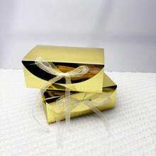 10pcs Green/Red/Blue Gift Box Birthday Party Wedding Shower Christmas Package Chocolate Cookies Cake Decoration With Ribbon