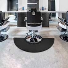 Tapete para piso de salón, tapete antifatiga para silla de barbería, para base de silla, tapetes para piso de belleza, tapete cómodo para oficina, 3 pies x 5 pies (semicírculo)