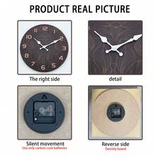 1 件抽象艺术木制挂钟，静音不滴答，适用于客厅、卧室、家居装饰、展览馆、图书馆、送给朋友的礼物，10 英寸、12 英寸、14 英寸、16 英寸（不含电池） - 彩色 - 查看 11