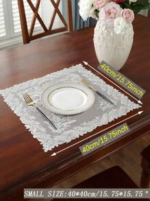 1 pieza Mantel con bordado floral