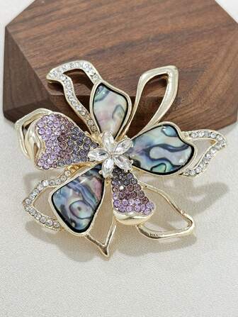 1pc Colorful High-End Bowknot Brooch Pin, Women Accessory For Dating Outfit