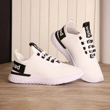 Kit 2 Pairs Of Lightweight And Comfortable Walk Academia Sneakers - ĐEN + TRẮNG - Xem 3